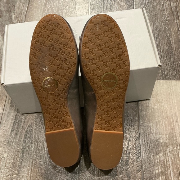 Ralph Lauren Metallic Brown Ballet Flats Size 6B - Picture 8 of 16